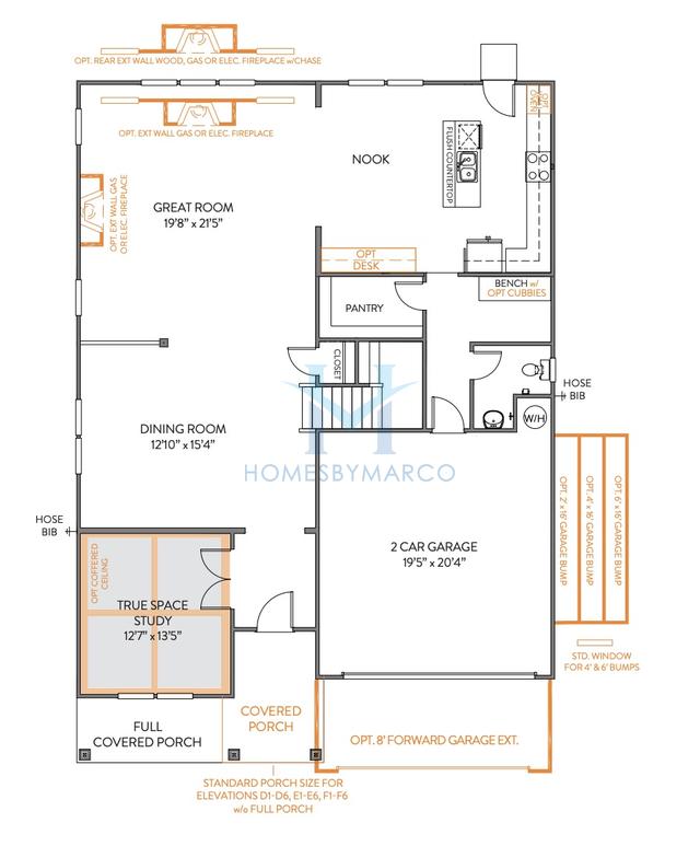 Photos of the Winslow model in the Mooreland Oaks subdivision in Mount Holly, NC