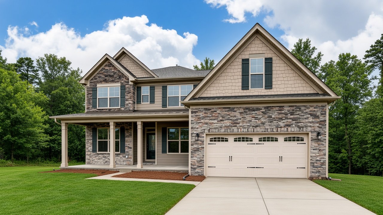 Charleston model in Parkview Estates, Concord, NC, built by Eastwood Homes