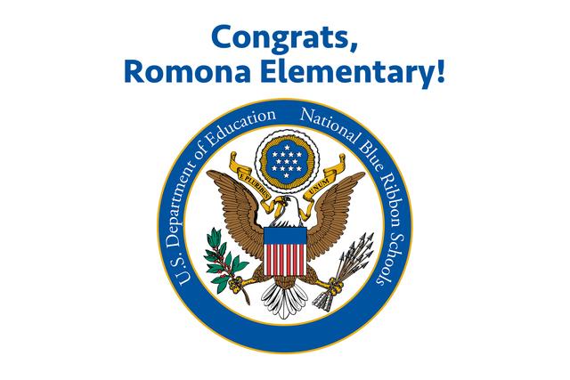 Romona Elementary School Named A Blue Ribbon School