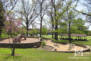 Sunset Woods Park in Highland Park, IL