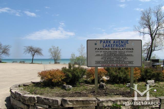 Park Avenue Boating/Fishing Beach in Highland Park, IL