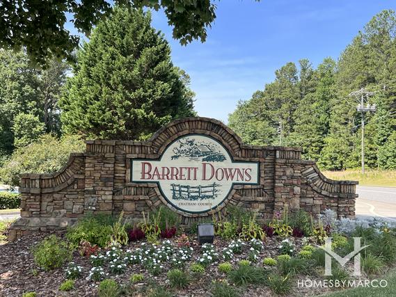 Barrett Downs subdivision in Cumming, GA
