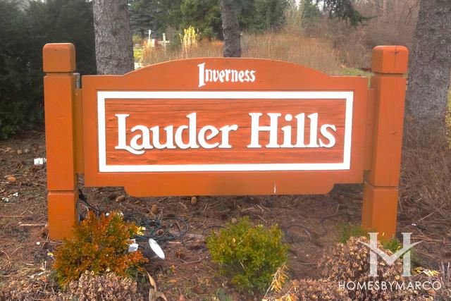 Lauder Hills subdivision in Inverness, IL