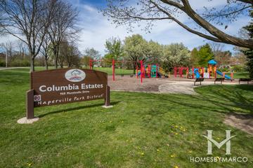 Columbia Estates subdivision in Naperville, IL