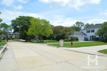 Brittany Hills subdivision in Highland Park, IL
