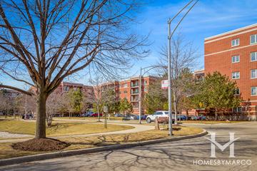 Glenlake building in the Dunning neighborhood of Chicago, IL