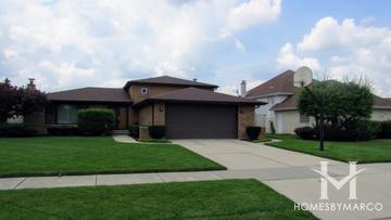 Golfview subdivision in Orland Park, IL