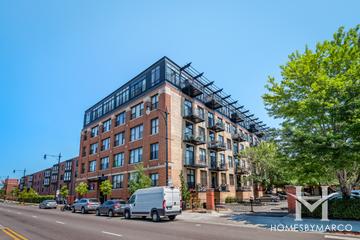River Walk Lofts building in the Bucktown neighborhood of Chicago, IL