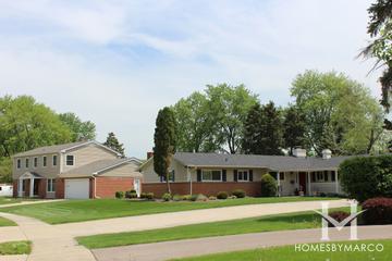 Sans Souci subdivision in Aurora, IL