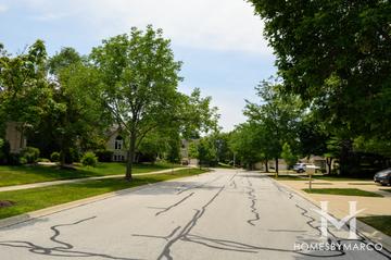 Bending Oaks subdivision in Downers Grove, IL