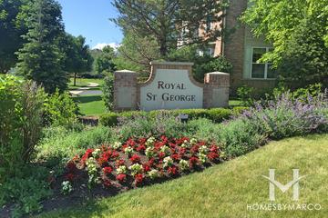 Royal St George subdivision in the Gregg's Landing neighborhood of Vernon Hills, IL