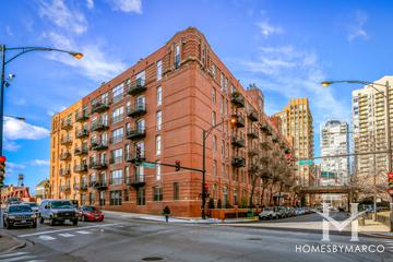 River Bank Lofts building in the River North neighborhood of Chicago, IL