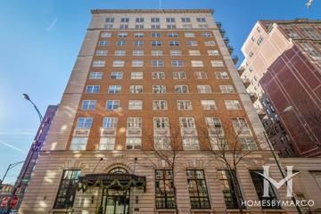 The Ambassador building in the Gold Coast neighborhood of Chicago, IL