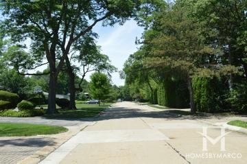 Seven Pines subdivision in Highland Park, IL