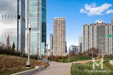 The Buckingham building in the Loop neighborhood of Chicago, IL