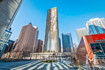 Aqua Condominiums building in the Loop neighborhood of Chicago, IL