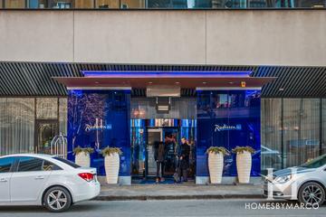 Aqua Condominiums building in the Loop neighborhood of Chicago, IL