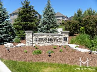 Cedar Brooke subdivision in Homer Glen, IL