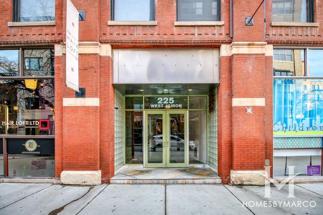 Huron Street Lofts building in the River North neighborhood of Chicago, IL