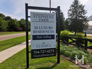 Stephens Farm subdivision in Huntersville, NC