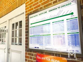 Photos of the Hubbard Woods Metra station in Winnetka, IL